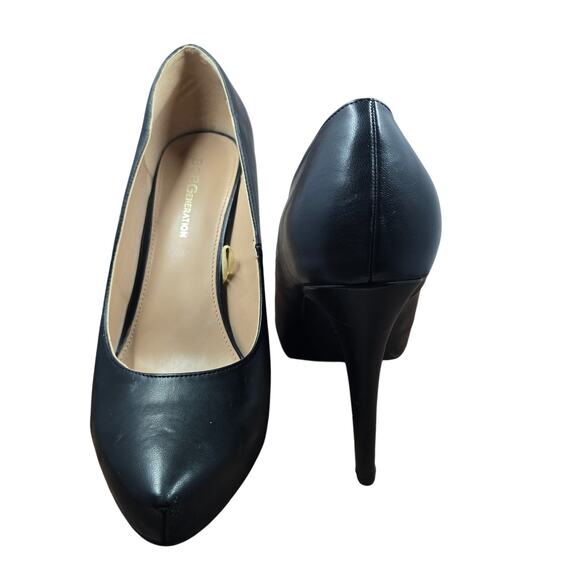 BCBGENERATION BLACK LEATHER PUMPS SIZE 10 - Like New - Picture 3 of 10